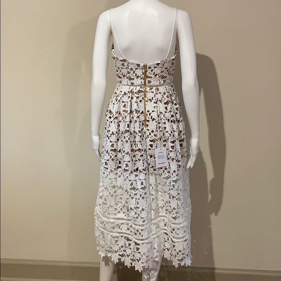 NWT Self-Portrait White Azaelea Guipure Lace Dress - Picture 7 of 16